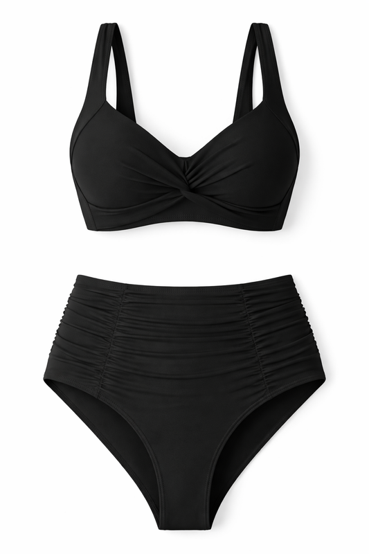 Bikini Mujer de Tela con Pliegues Ajuste Clásico - Mavetta