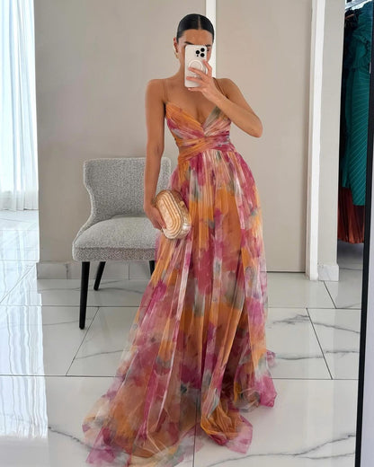 Vestido maxi mujer ligero floral verano elegante