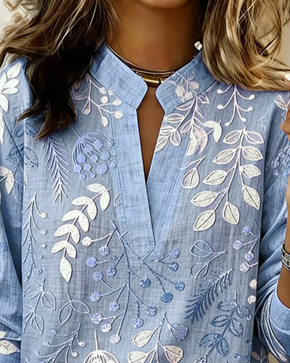 Blusa Mujer Algodón Floral Corte Regular Veraniega