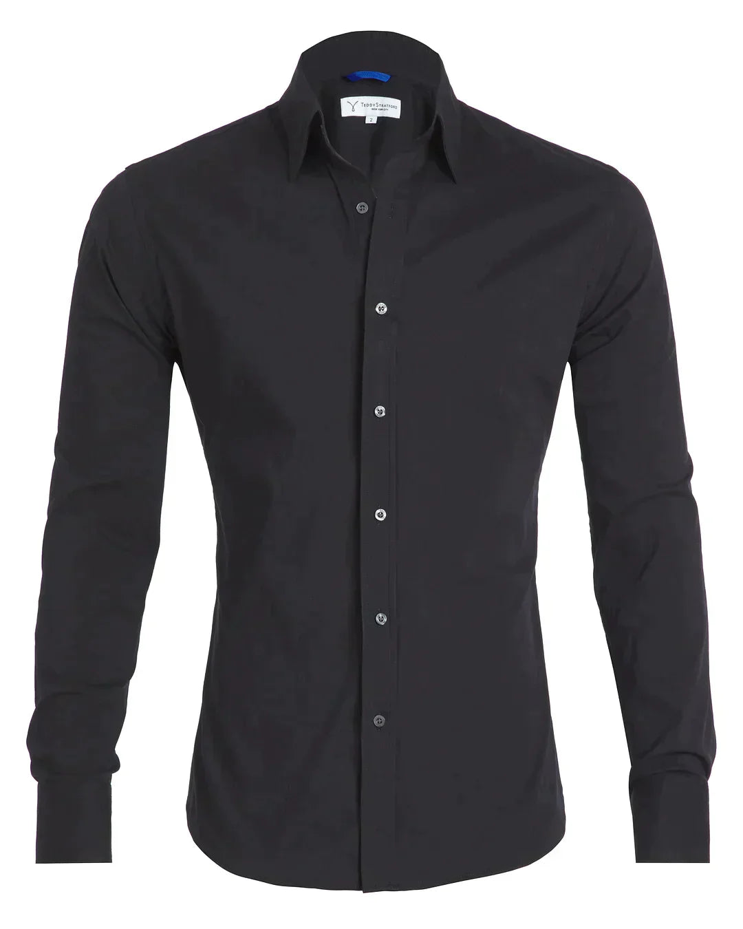 Camisa Hombre Manga Larga Cremallera Cuello Clásico