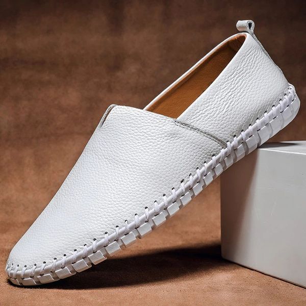 Mocasines Hombre Sin Cordones Costura Visible