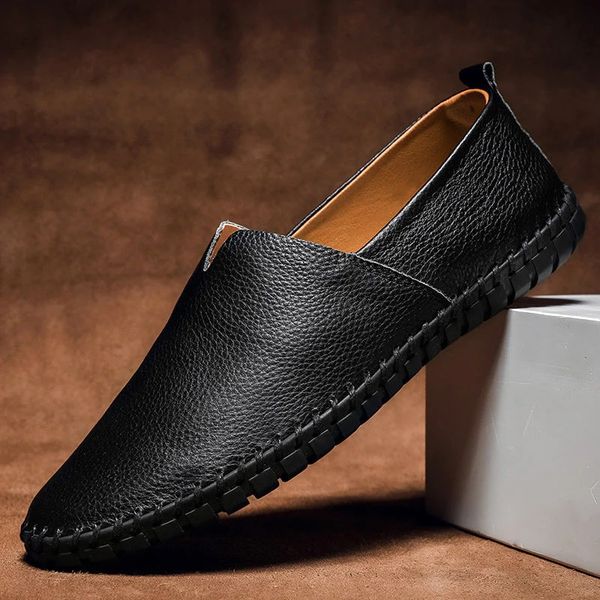 Mocasines Hombre Sin Cordones Costura Visible