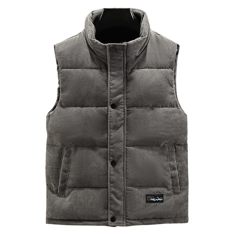 Chaleco Hombre de Pana Acolchado Ajuste Regular