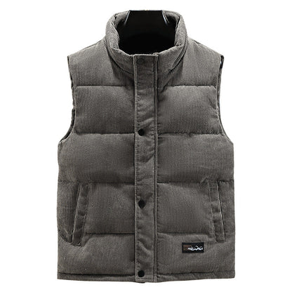 Chaleco Hombre de Pana Acolchado Ajuste Regular