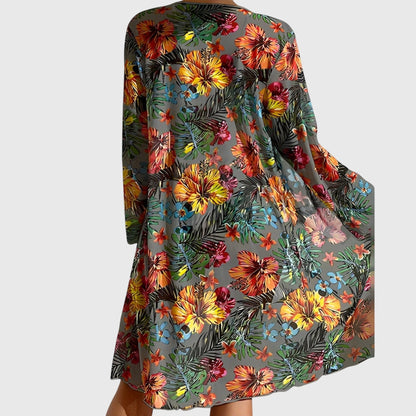 Bikini Mujer Tres Piezas Lazo Cintura Alta Kimono Playa