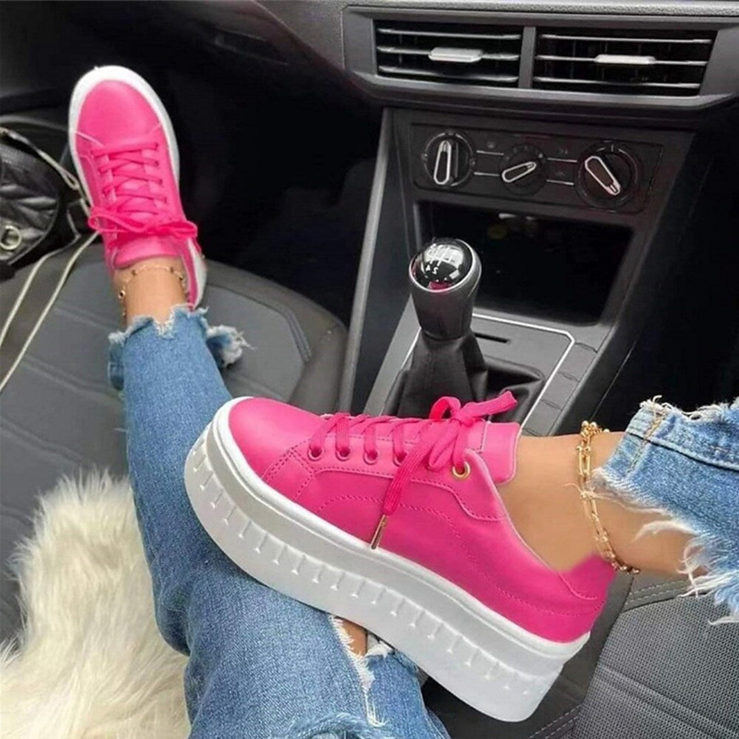 Zapatillas Mujer con Suela Gruesa Diseño Moderno