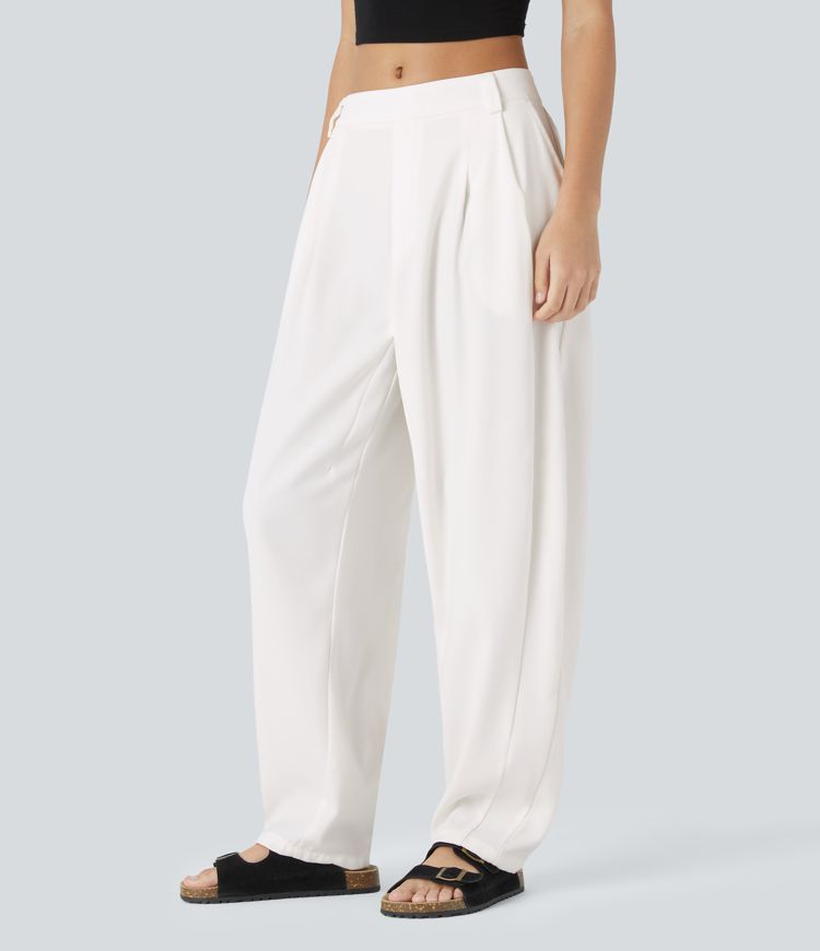 Pantalón Mujer Algodón Cintura Alta Corte Holgado - Mavetta