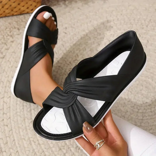 Sandalias Mujer de Cuero Diseño de Nudos Comodas Verano - Mavetta