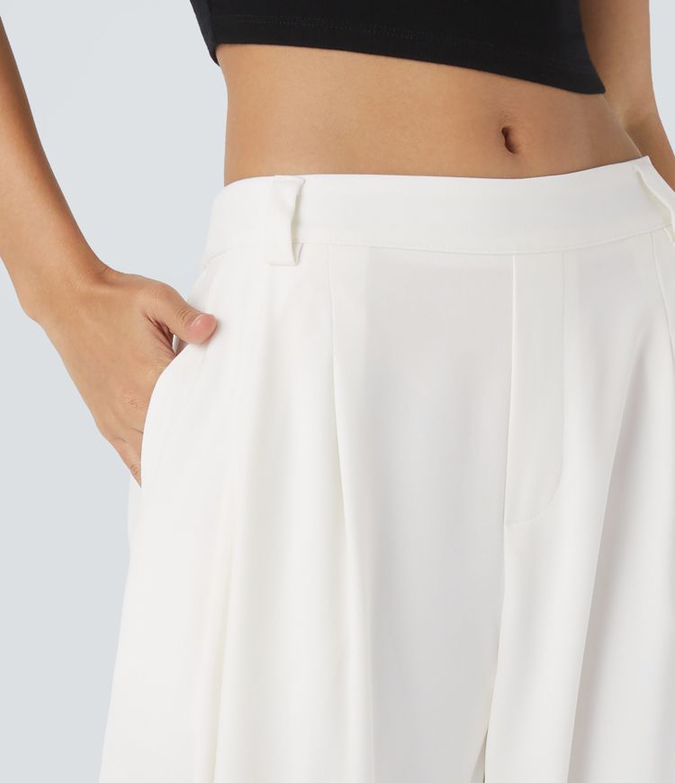 Pantalón Mujer Algodón Cintura Alta Corte Holgado