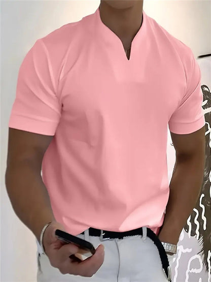 Camiseta Hombre Cuello en V Transpirable Corte Clásico