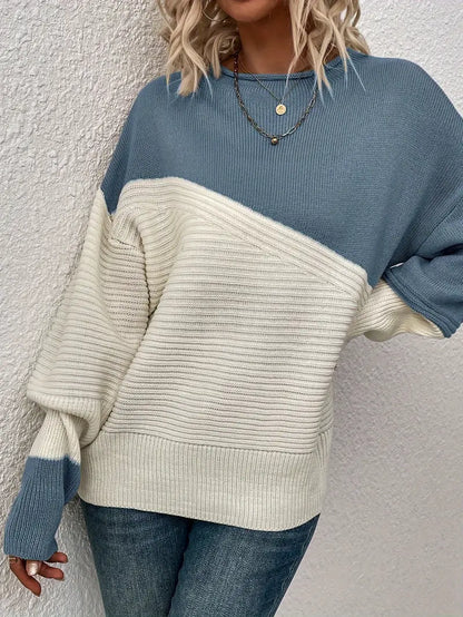 Jersey Mujer de Punto Suave Diseño Bloques