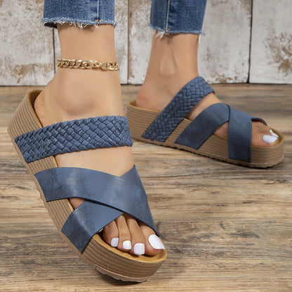 Sandalias Mujer Cuña Corcho Diseño Ligero y Cómodo