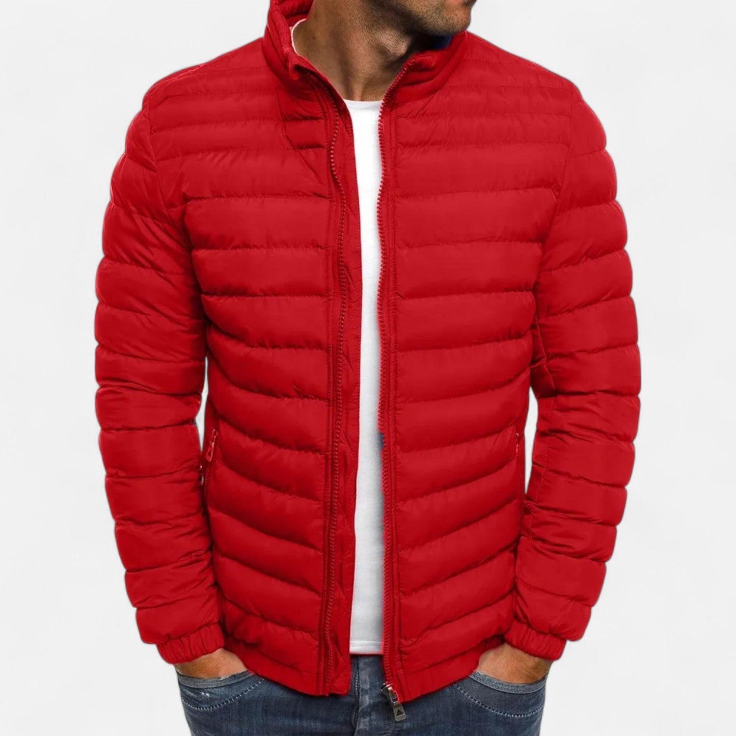 Chaqueta Hombre Acolchada Invierno Estilo Puffer