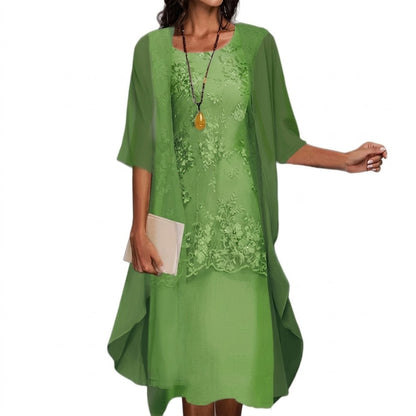 Conjunto mujer vestido y chaqueta elegante