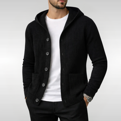 Chaqueta de punto hombre comodidad diaria ajuste relajado