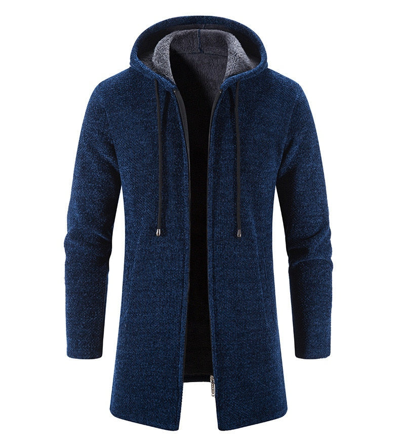 Chaqueta hombre con forro polar y capucha ajustada