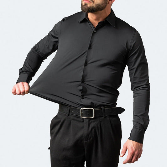 Camisa Hombre Manga Larga Algodón Corte Ajustado Slim - Mavetta
