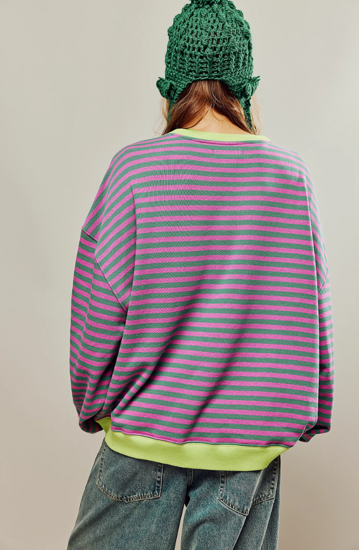 Jersey Mujer Primavera Rayas Cuello Redondo