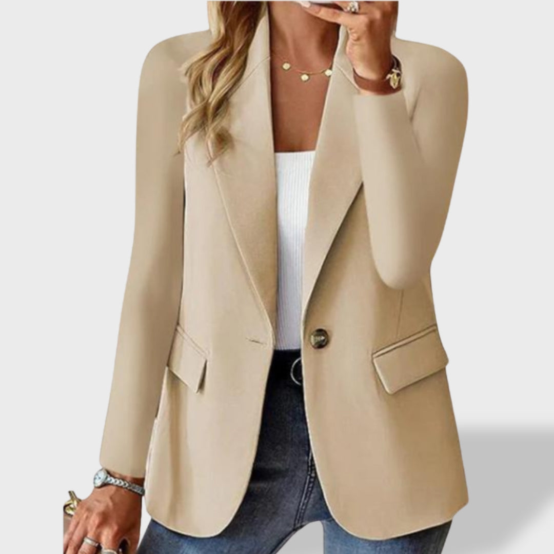 Blazer Mujer de Un Solo Botón Corte Clásico