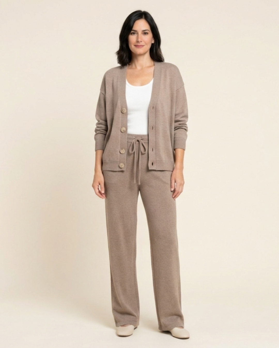 Conjunto Mujer de Punto Cárdigan y Pantalón Ajustado - Mavetta