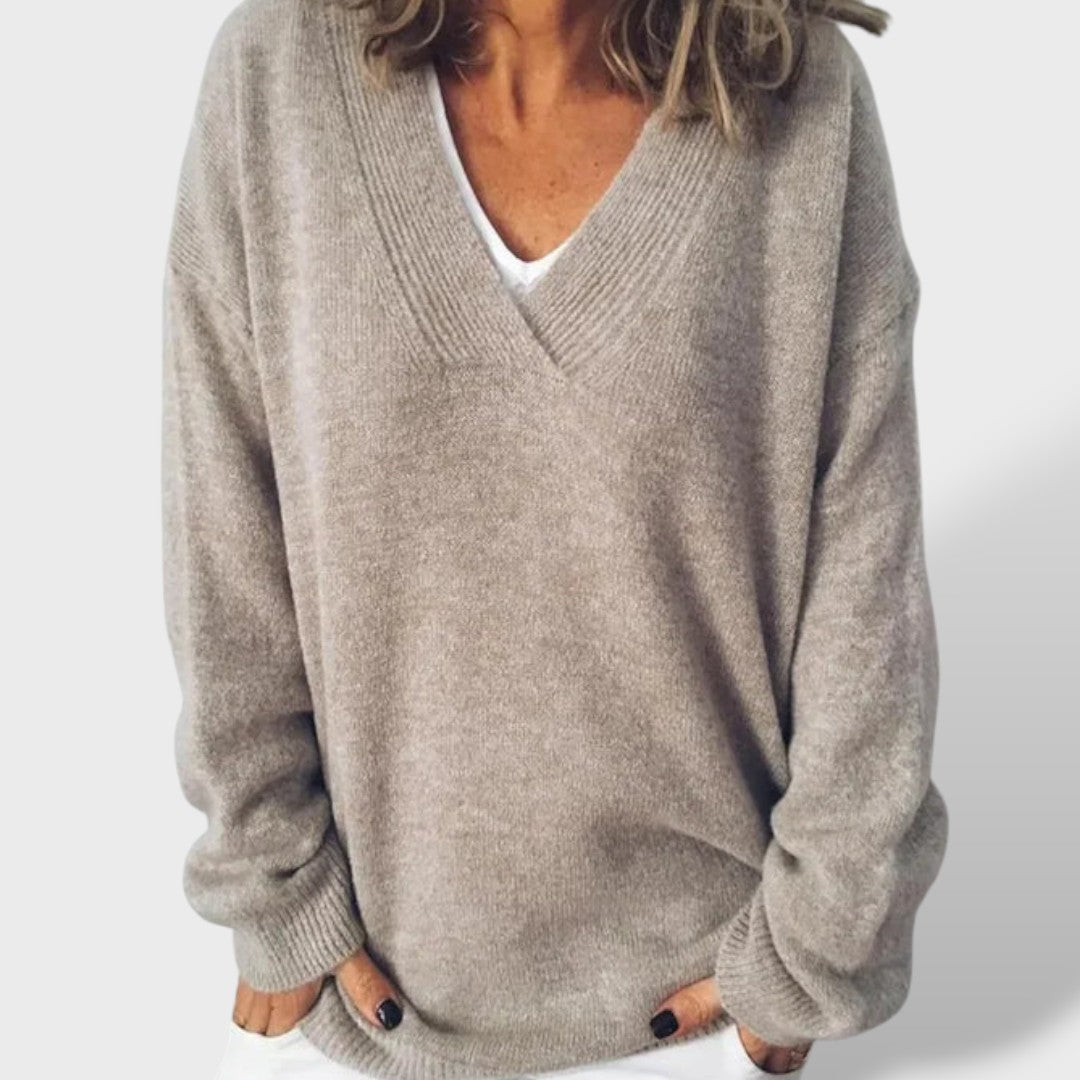 Jersey Mujer de Cachemira Escote en V