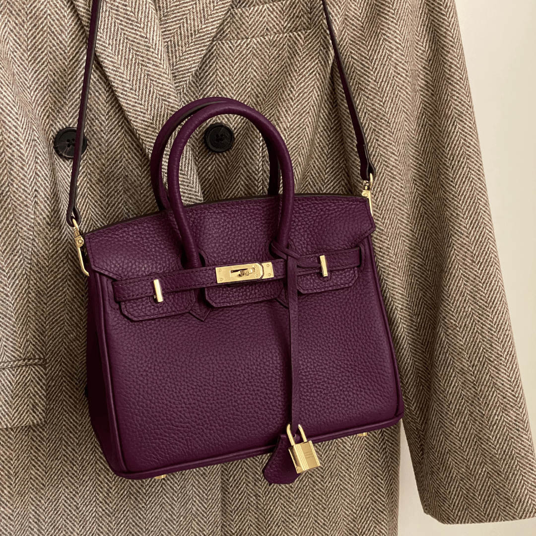 Bolso bandolera mujer de cuero PU textura lichi correa ajustable