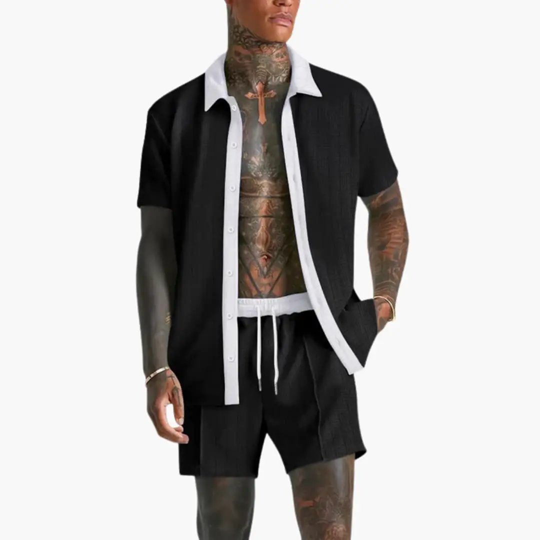 Conjunto verano hombre con shorts y cordón ajustable