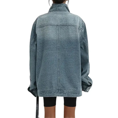 Chaqueta Mujer Asimétrica Urbana Botones