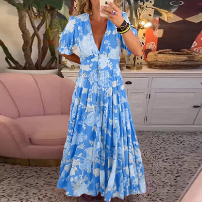 Vestido Mujer Floral Ligero Elegante Verano Fiesta