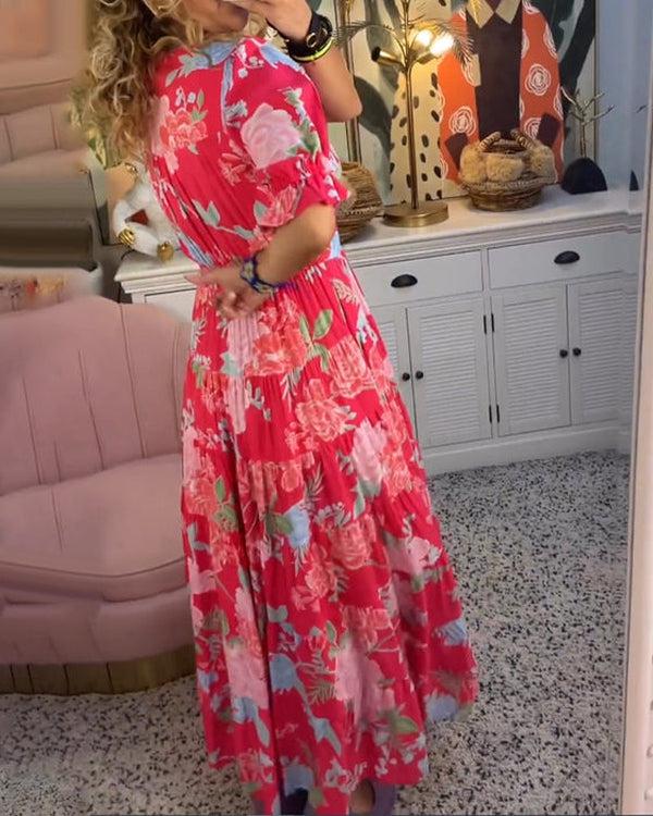 Vestido Mujer Floral Ligero Elegante Verano Fiesta
