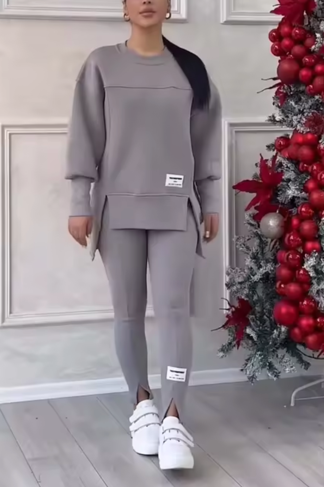 Conjunto Mujer Suéter y Pantalón Punto Elegante