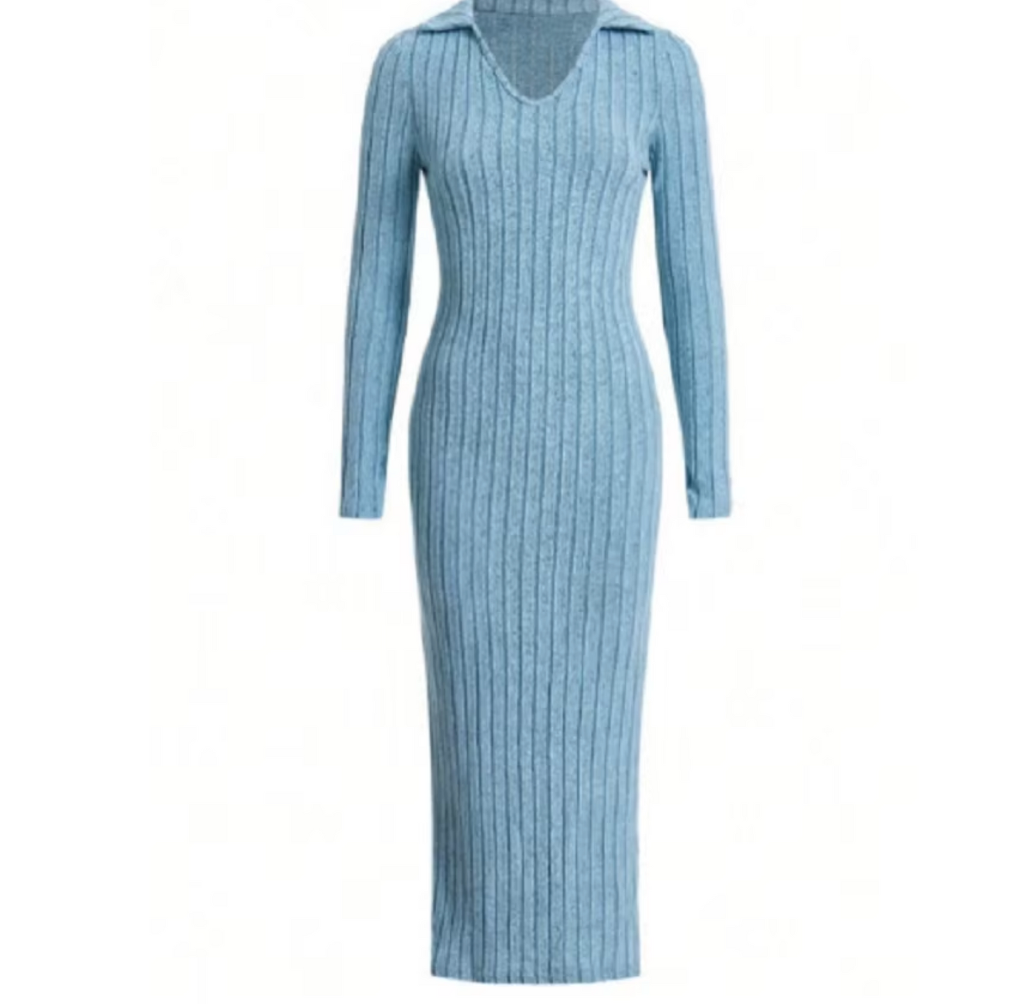 Vestido largo mujer de punto suave estilo relajado