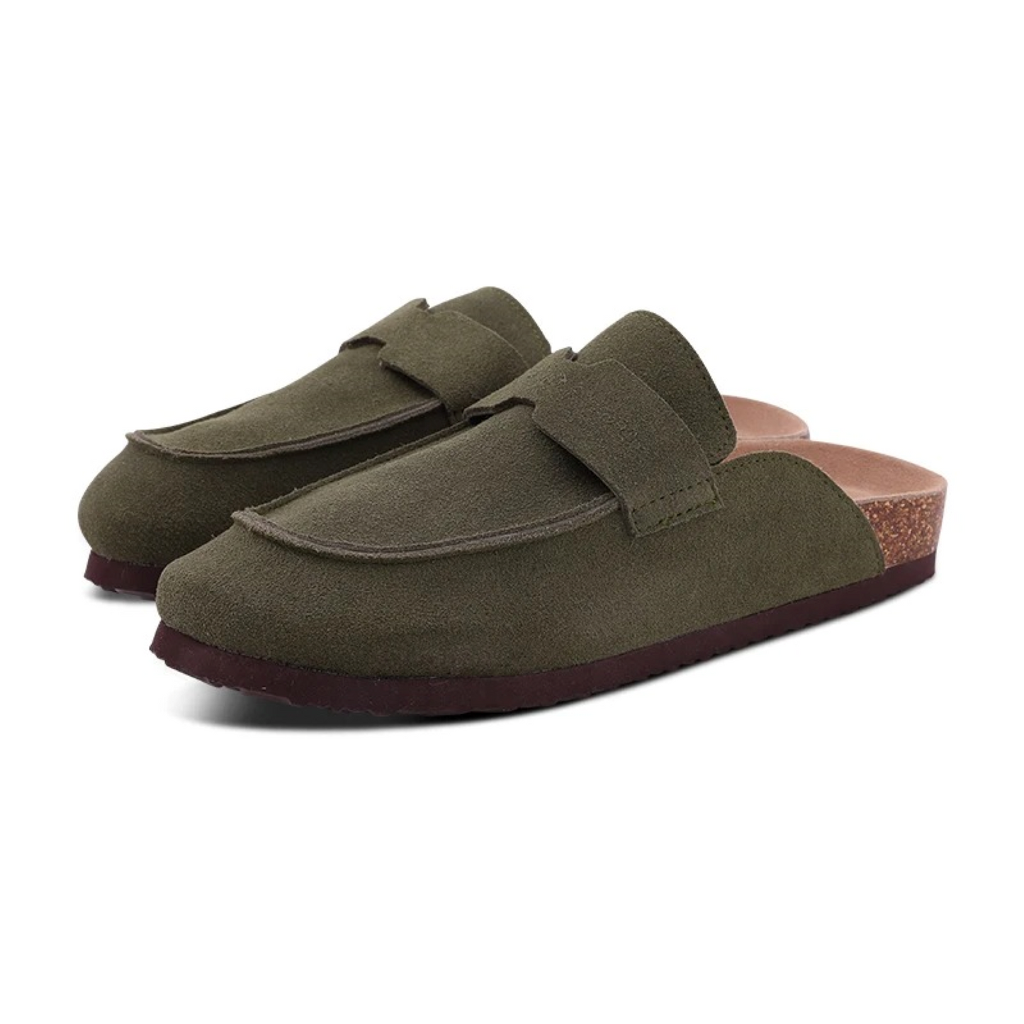 Sandalias Zueco Mujer en Material Sintético Tacón Cómodo