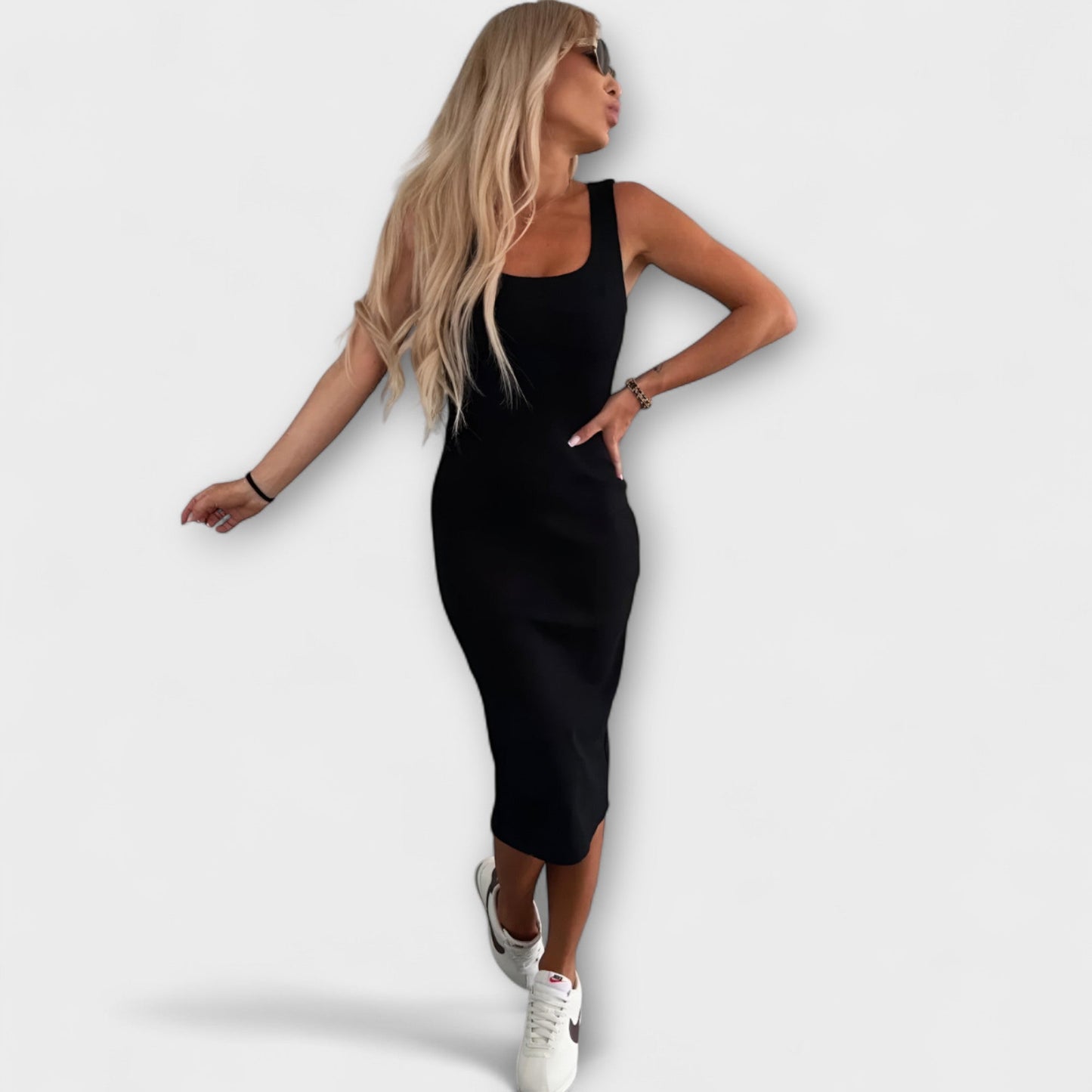 Vestido midi mujer ajustado con chaqueta a juego