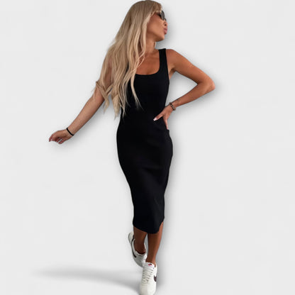 Vestido midi mujer ajustado con chaqueta a juego