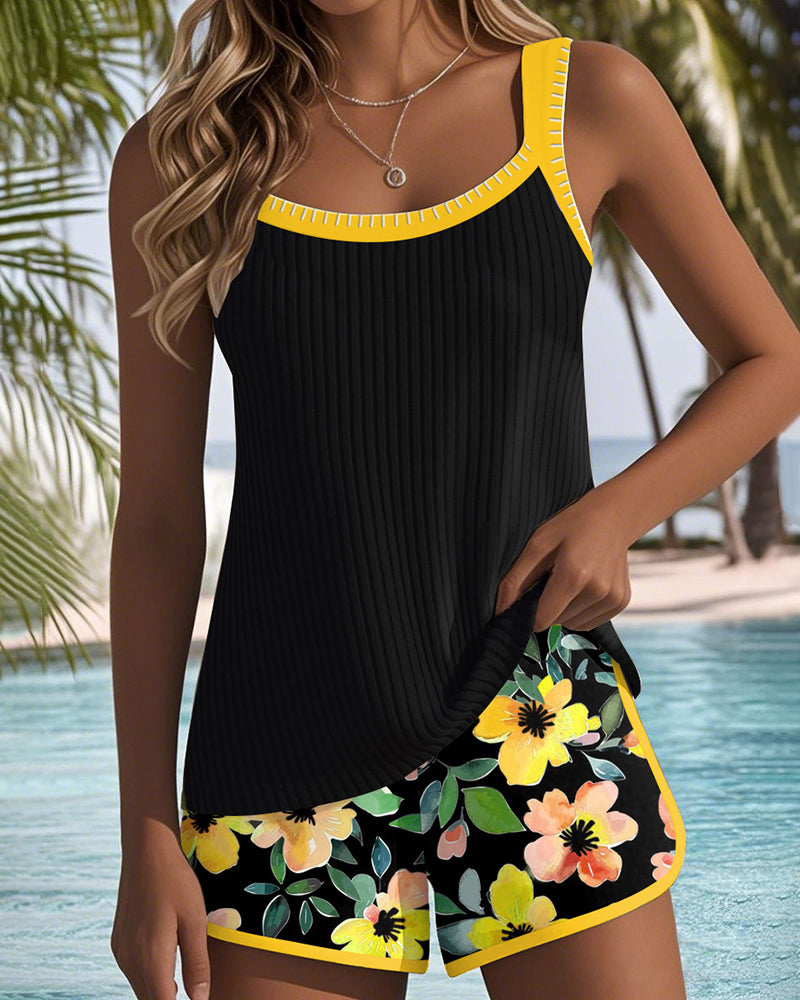 Bañador Tankini Mujer Dos Piezas Ajuste Elegante