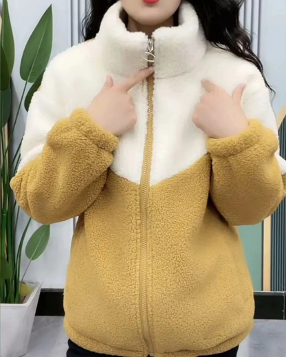 Chaqueta polar mujer de invierno cálida y cómoda