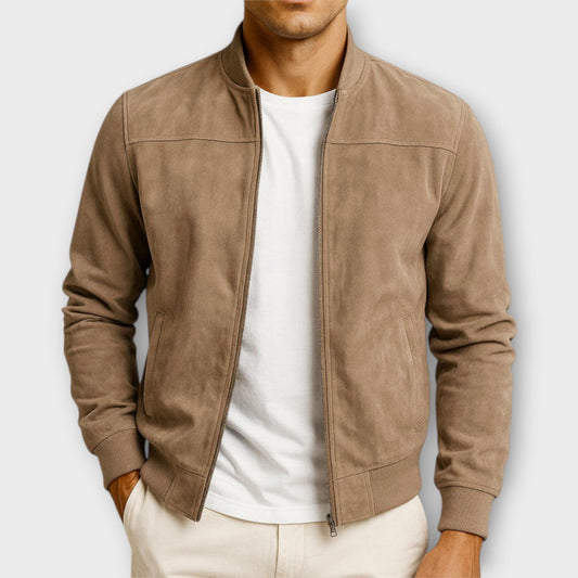 Chaqueta Hombre de Cuero Gamuzado Corte Clasico - Mavetta
