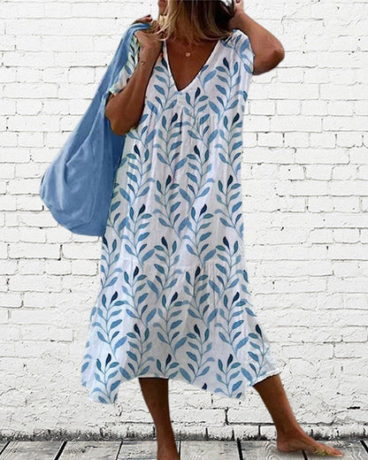 Vestido midi mujer Estampado boho Corte vaporoso - Mavetta
