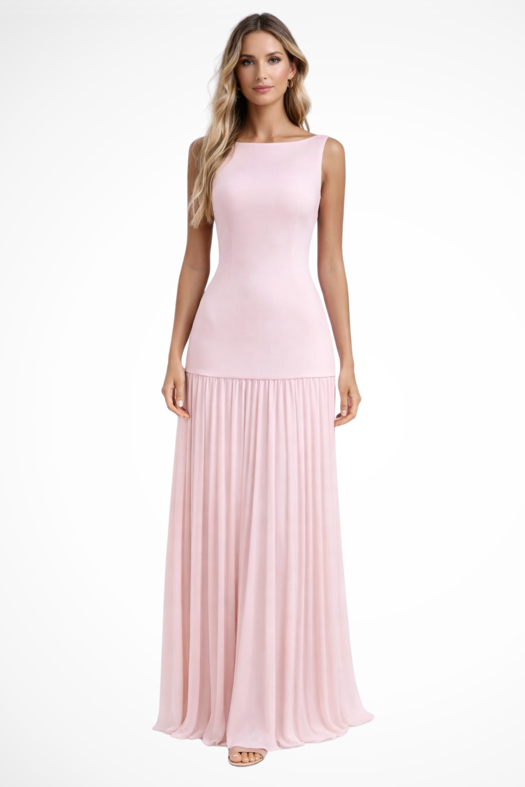 Vestido maxi mujer plisado estilo elegante - Mavetta