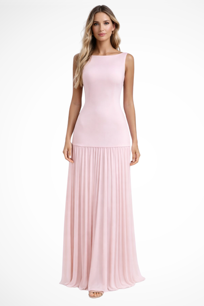 Vestido maxi mujer plisado estilo elegante - Mavetta