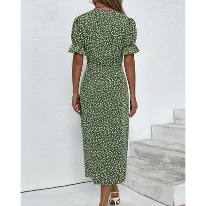 Vestido cruzado mujer Manga murciélago Escote en V