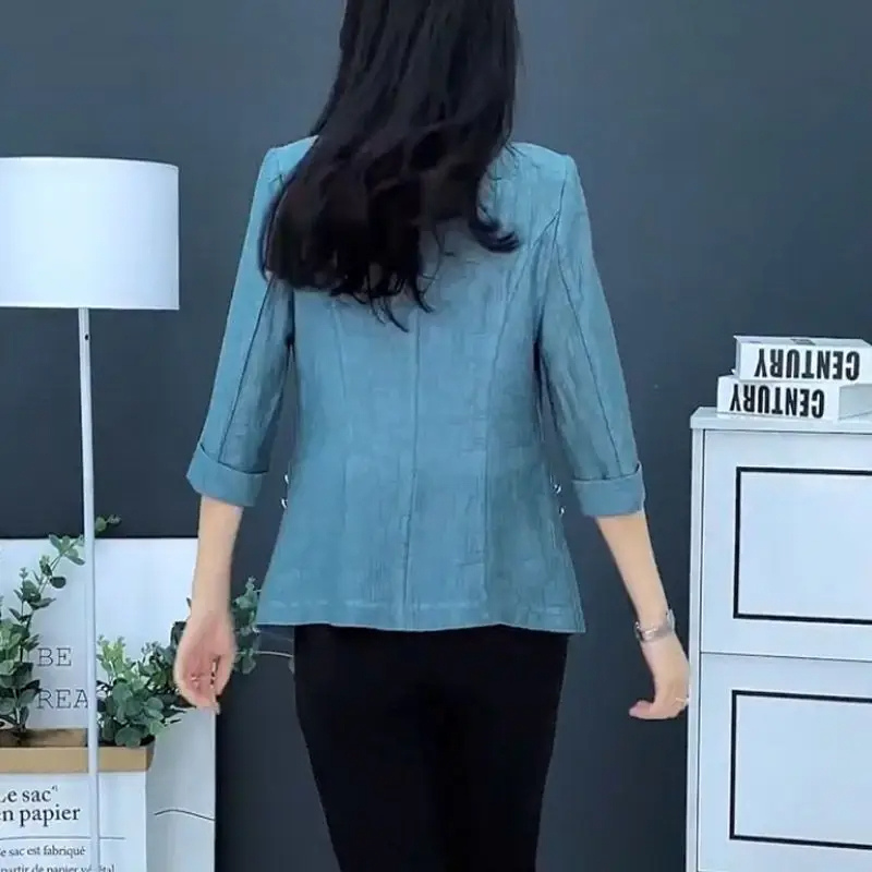 Blazer Mujer con Cierre de Un Solo Botón Estilo Elegante