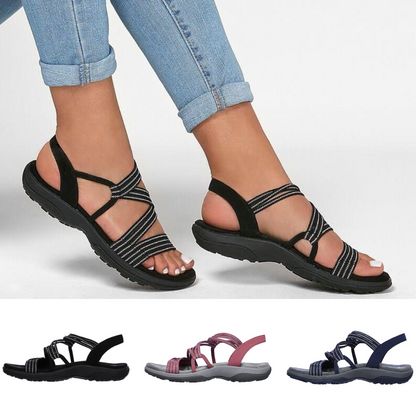 Sandalias ortopédicas mujer con tiras diseño abierto