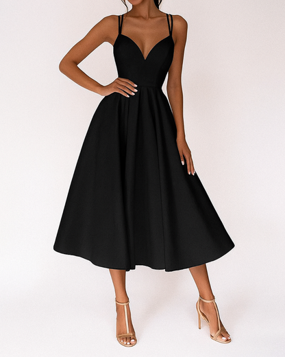 Vestido midi mujer Tirantes Escote profundo