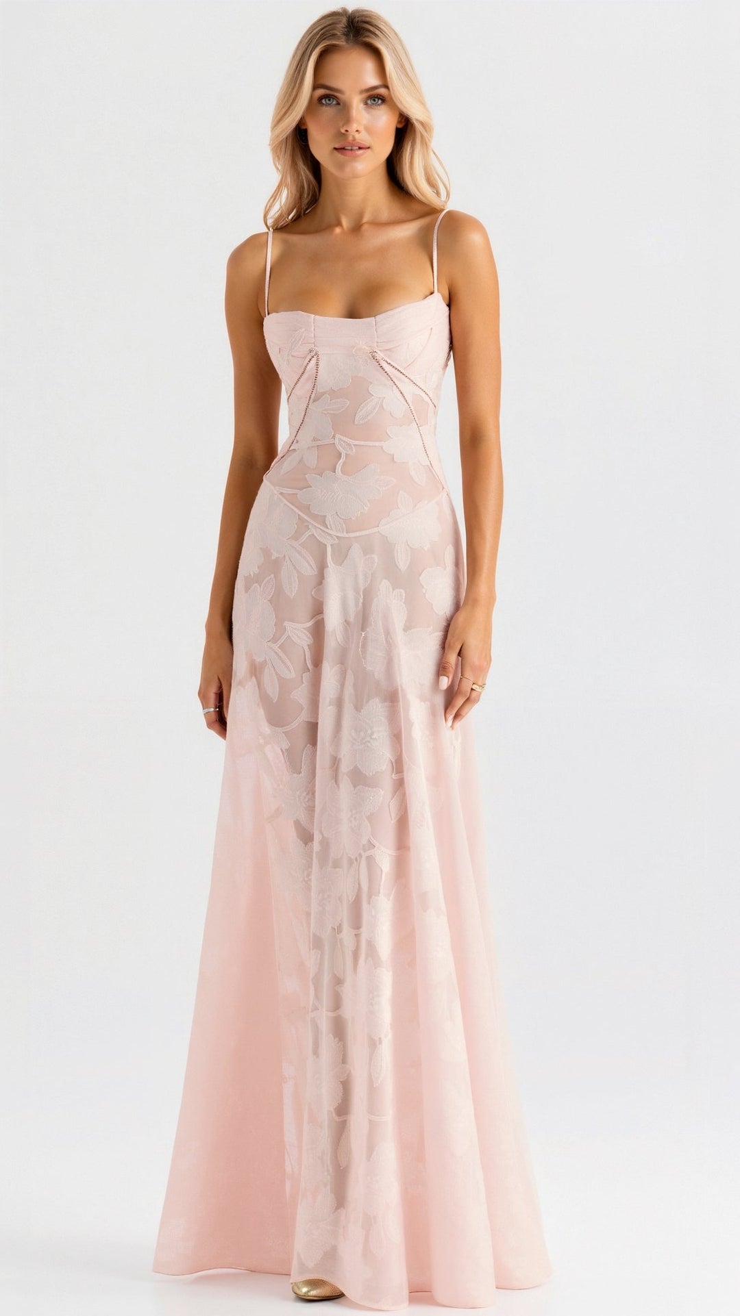 Vestido maxi mujer lencero invitada boda elegante