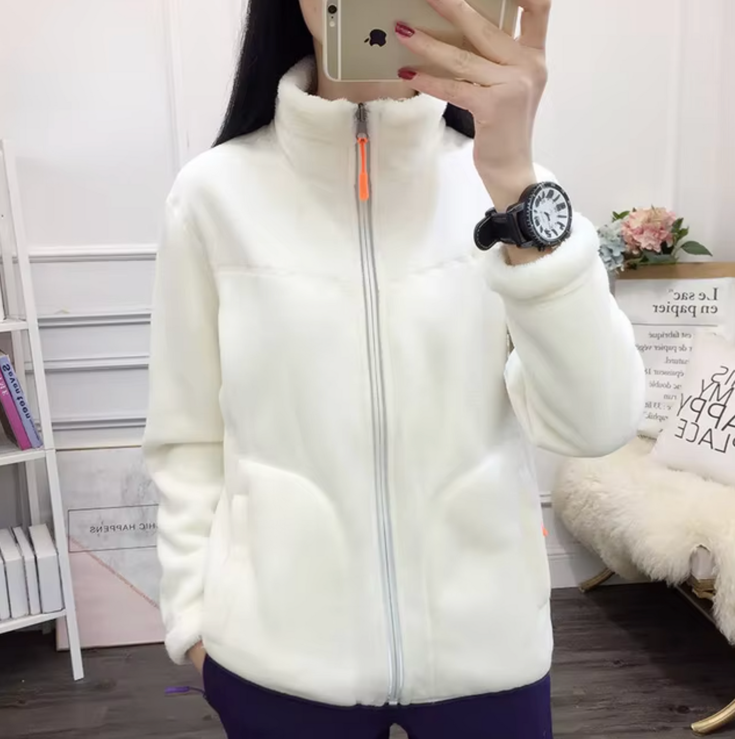 Chaqueta Forro Polar Reversible Unisex Ajuste Regular