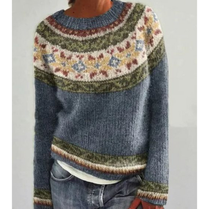 Jersey mujer de punto con cuello redondo