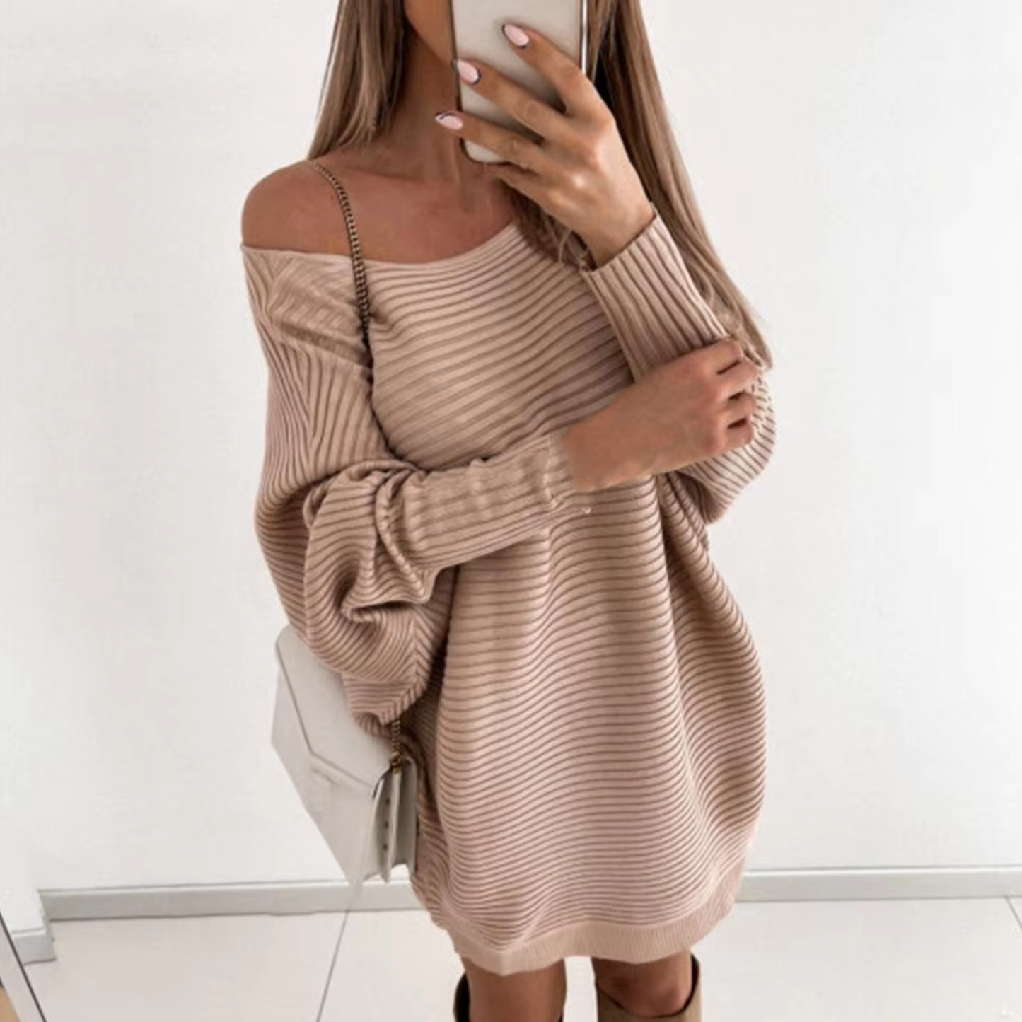 Suéter Mujer Oversize Punto Suave Ajuste Amplio
