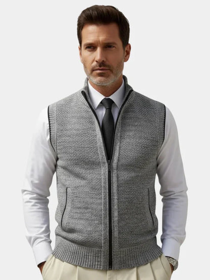 Chaleco Hombre con Cremallera Completa Ajuste Elegante